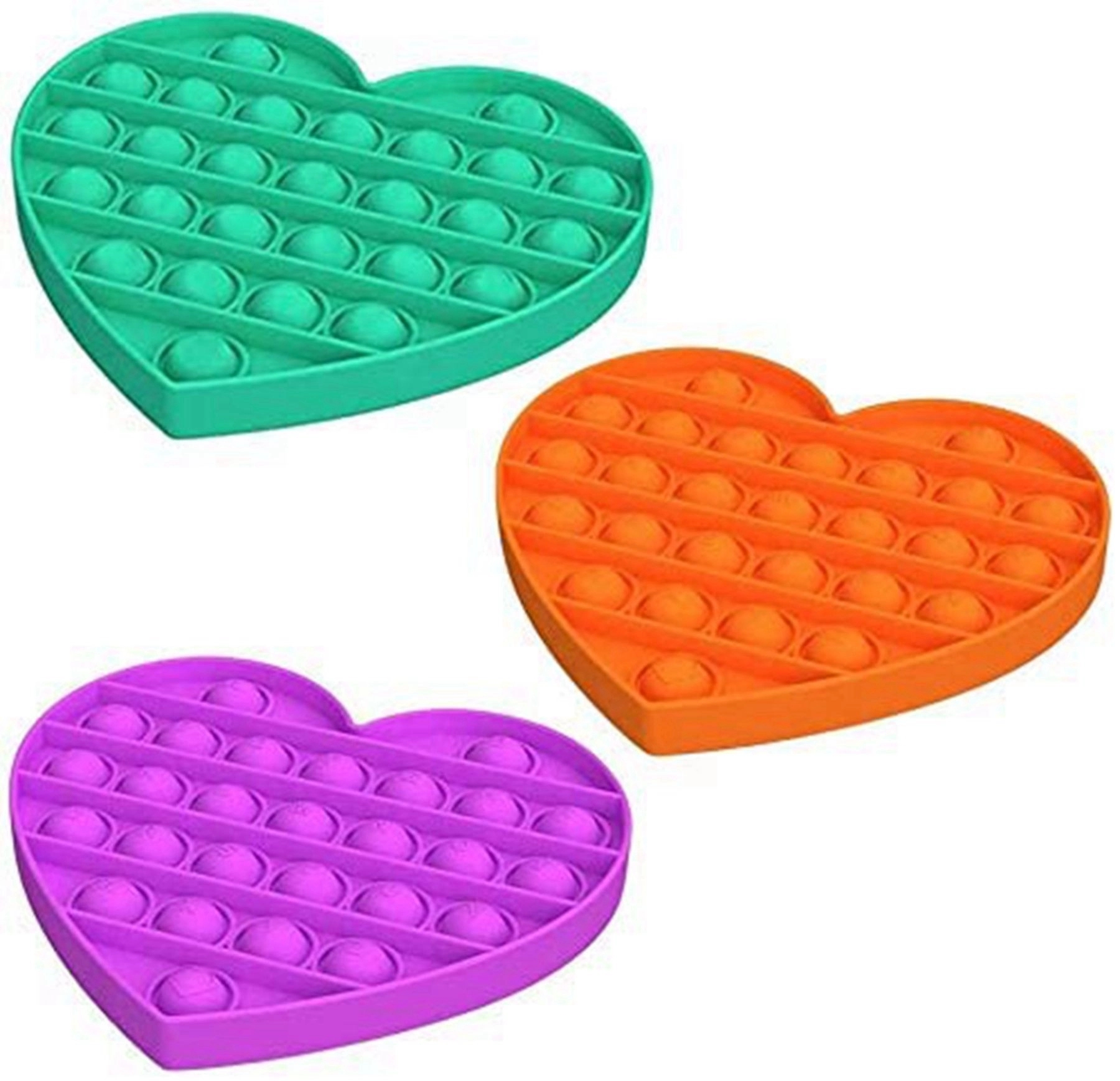 Heart Shape Push Pop Bubble Fidget Toy 18