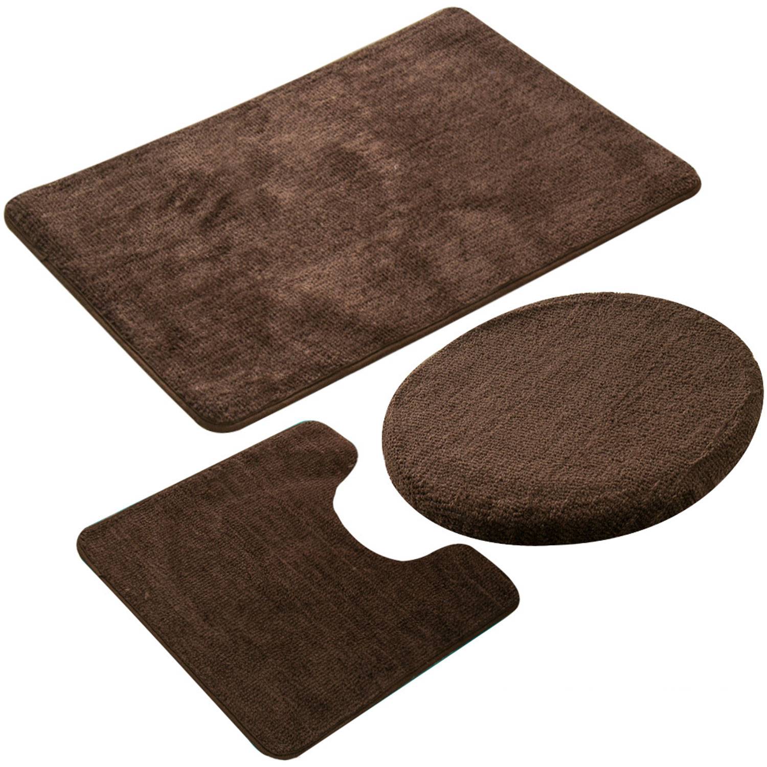 3 Piece Bathroom Rug Set Bath Mats 3