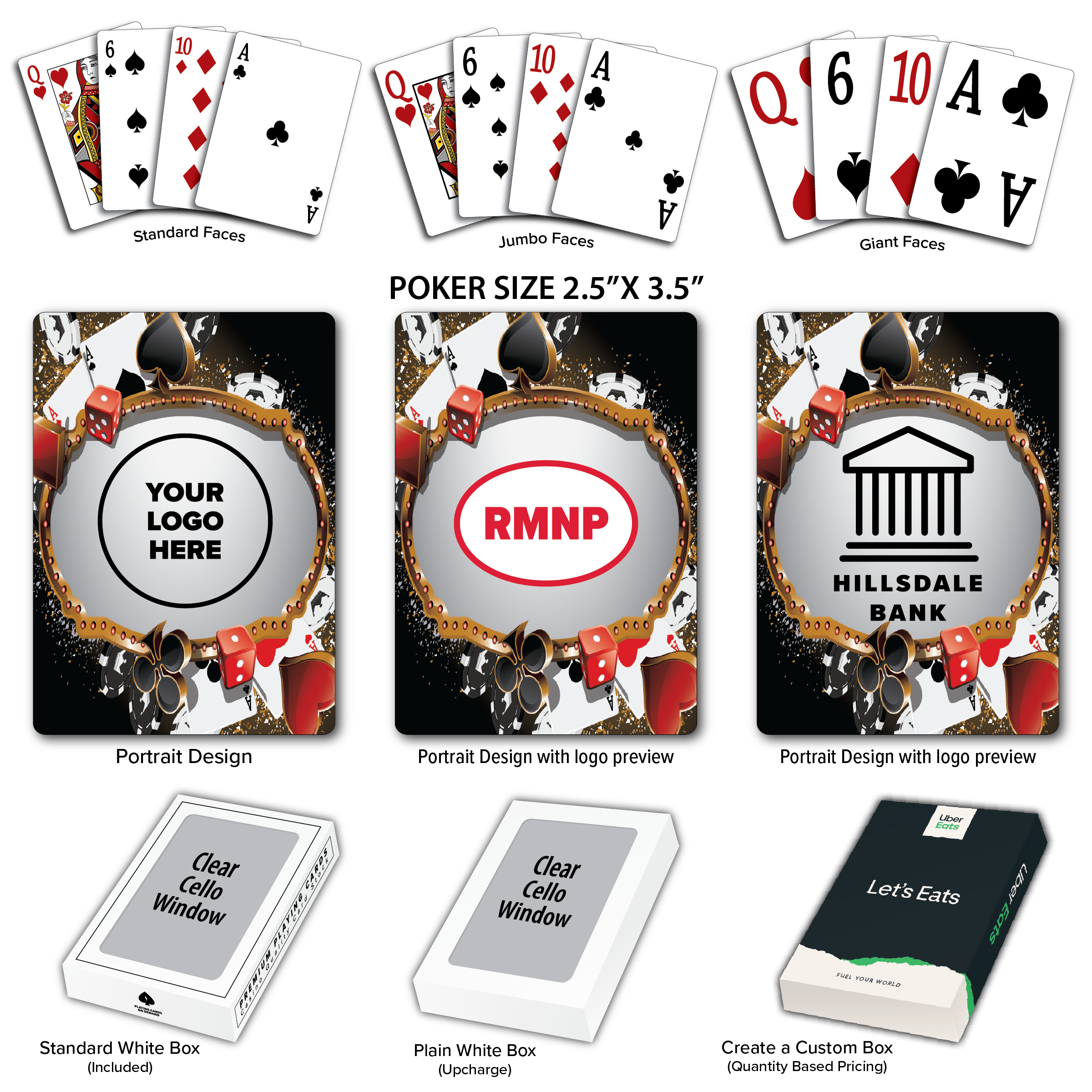 Casino Nights Theme Poker Size Playing Cards
