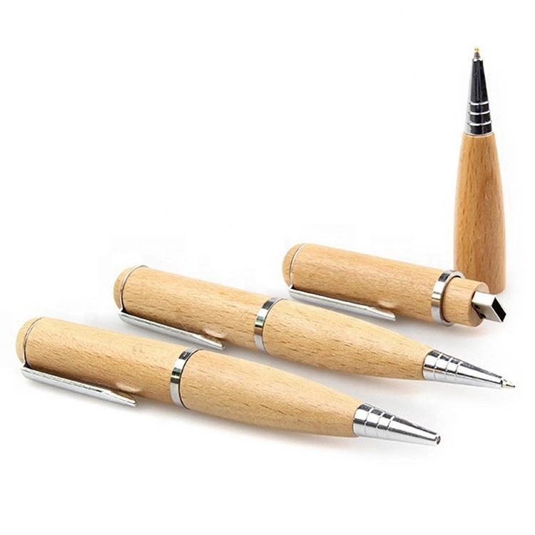 Wooden Pen With 4 Gb Usb Flash Drives 3