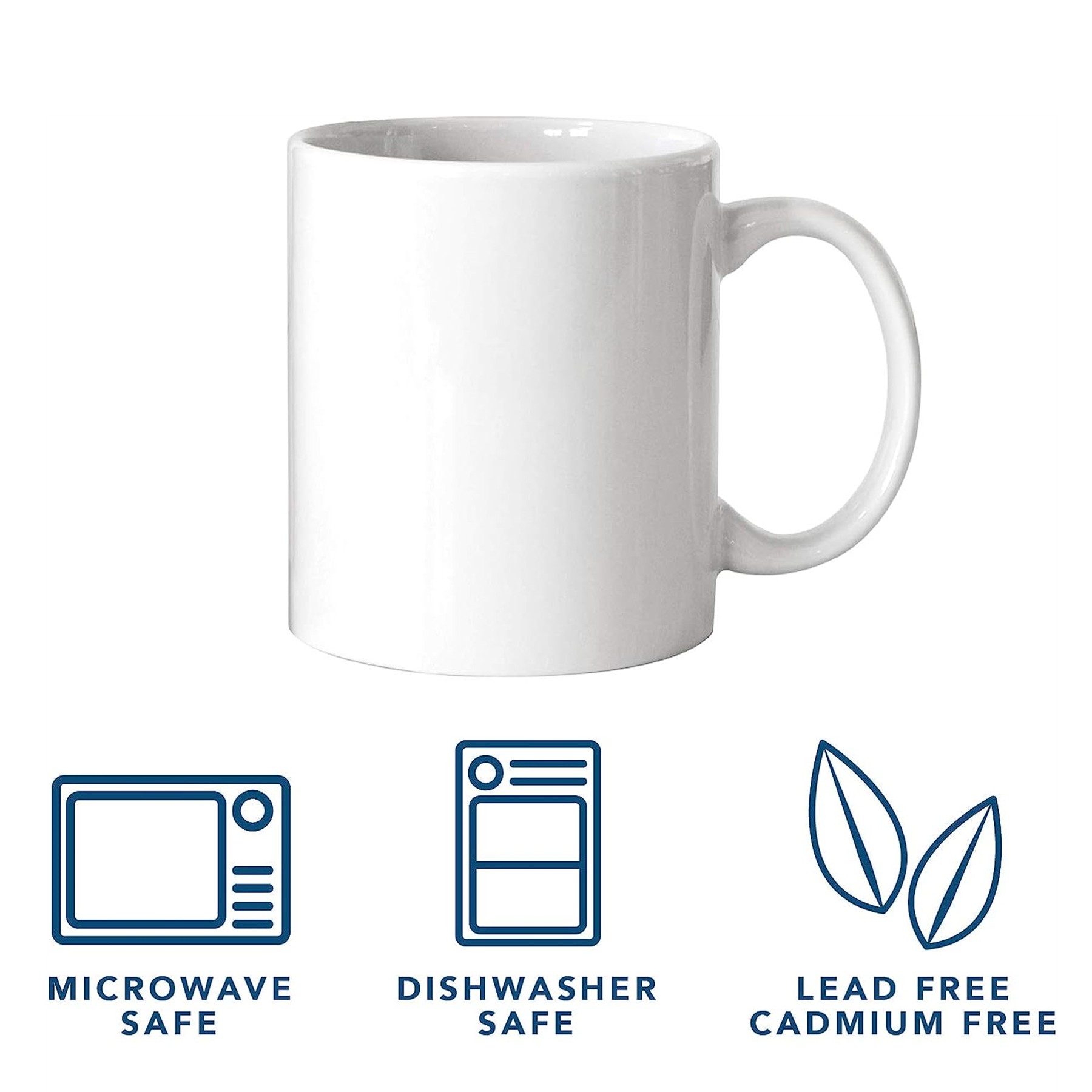 11 Oz Classic White Coffee Mug 1