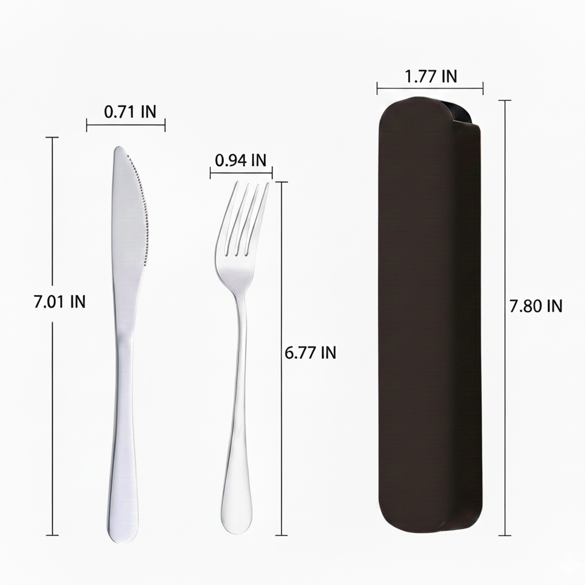 Portable Stainless Steel Knife And Fork Cutlery Set 3