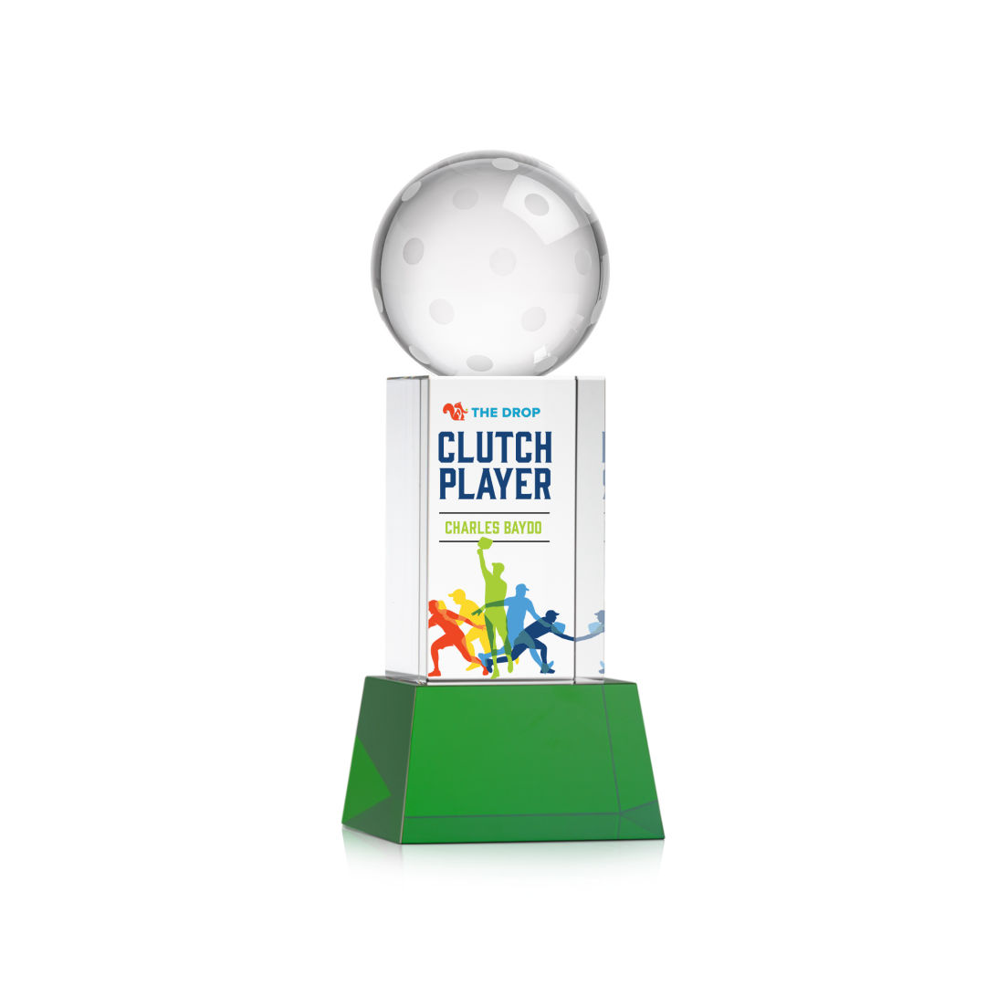 Pickleball VividPrint™ Award on Belcroft Base - Green 6
