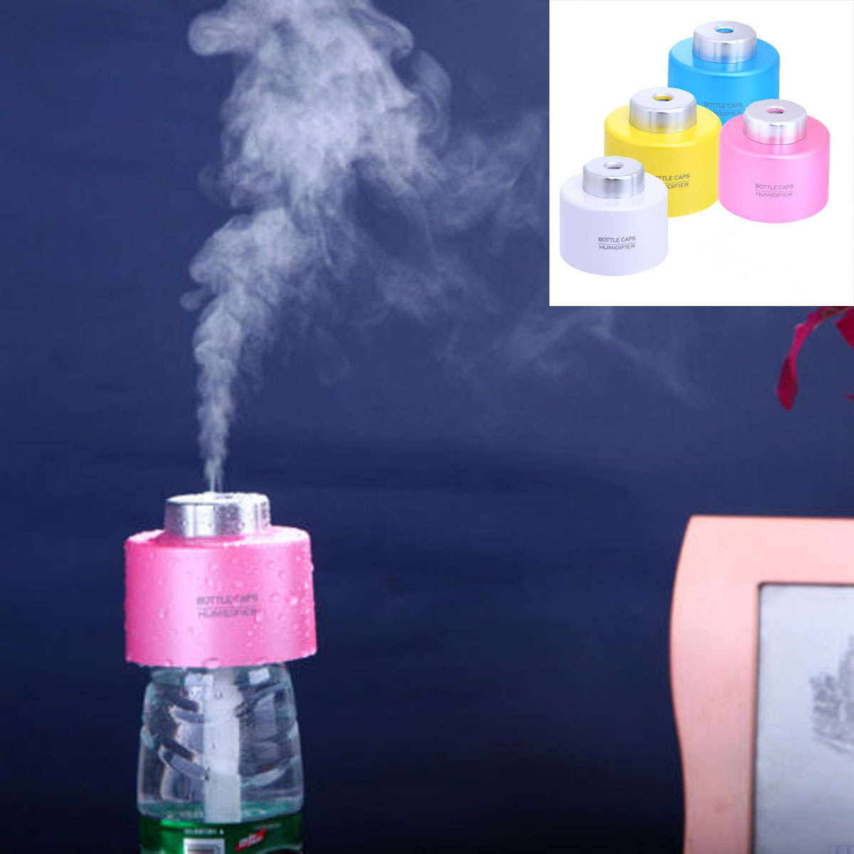 iBank ® Portable Bottle Cap Air Humidifier with USB Cable 2