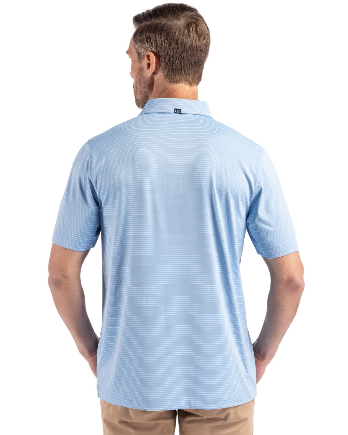 Cutter & Buck Forge Recycled Fine Line Stripe Four-Way Stretch Mens Polo 5
