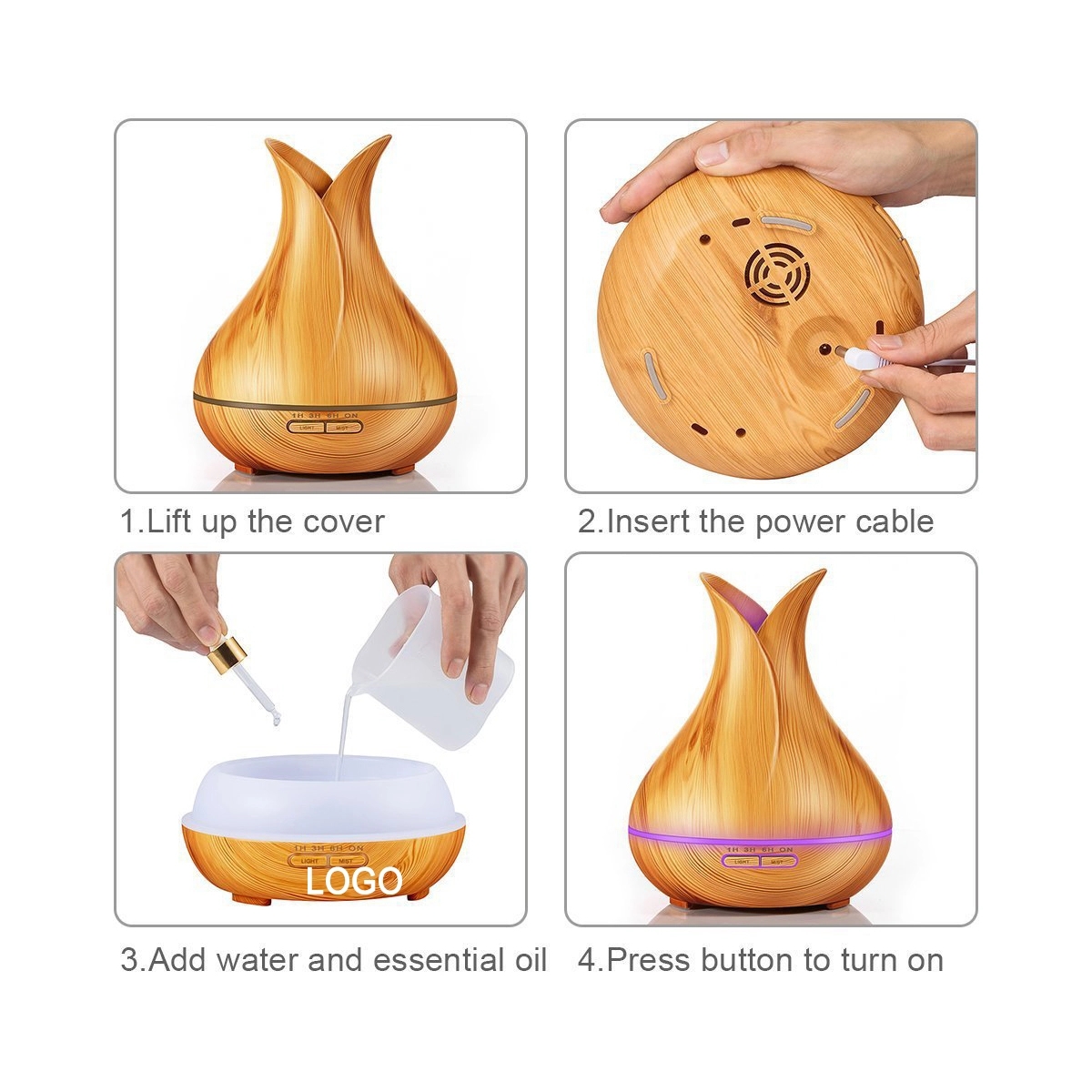 400 ml Essential Oil Aromatherapy Diffuser 6