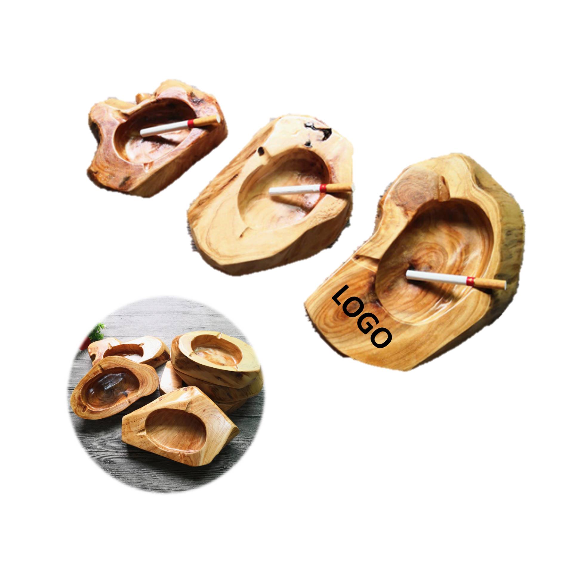 Novelty Pocket Cigarette Wood Ash Holder 4