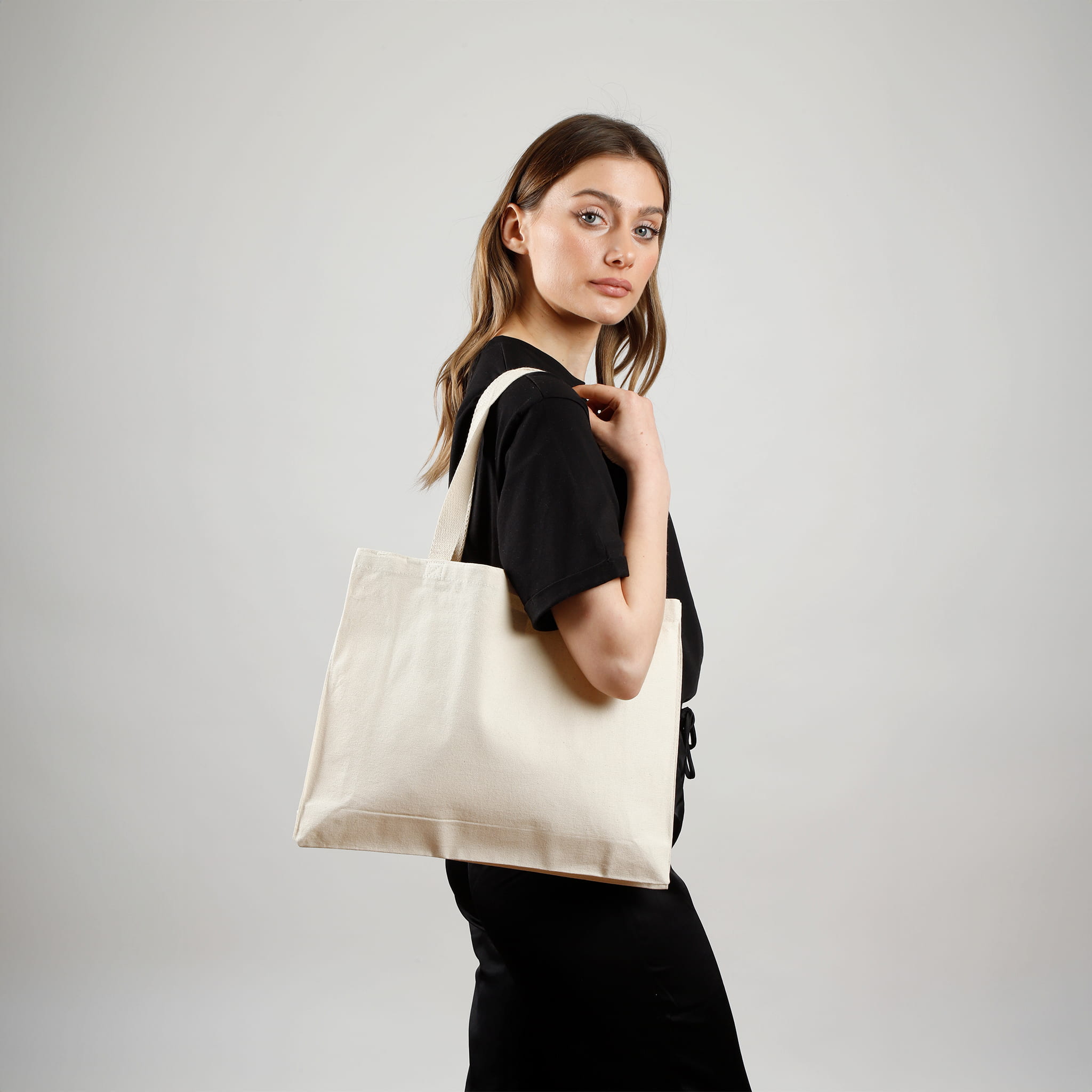 Horizontal Canvas Tote Bag 7