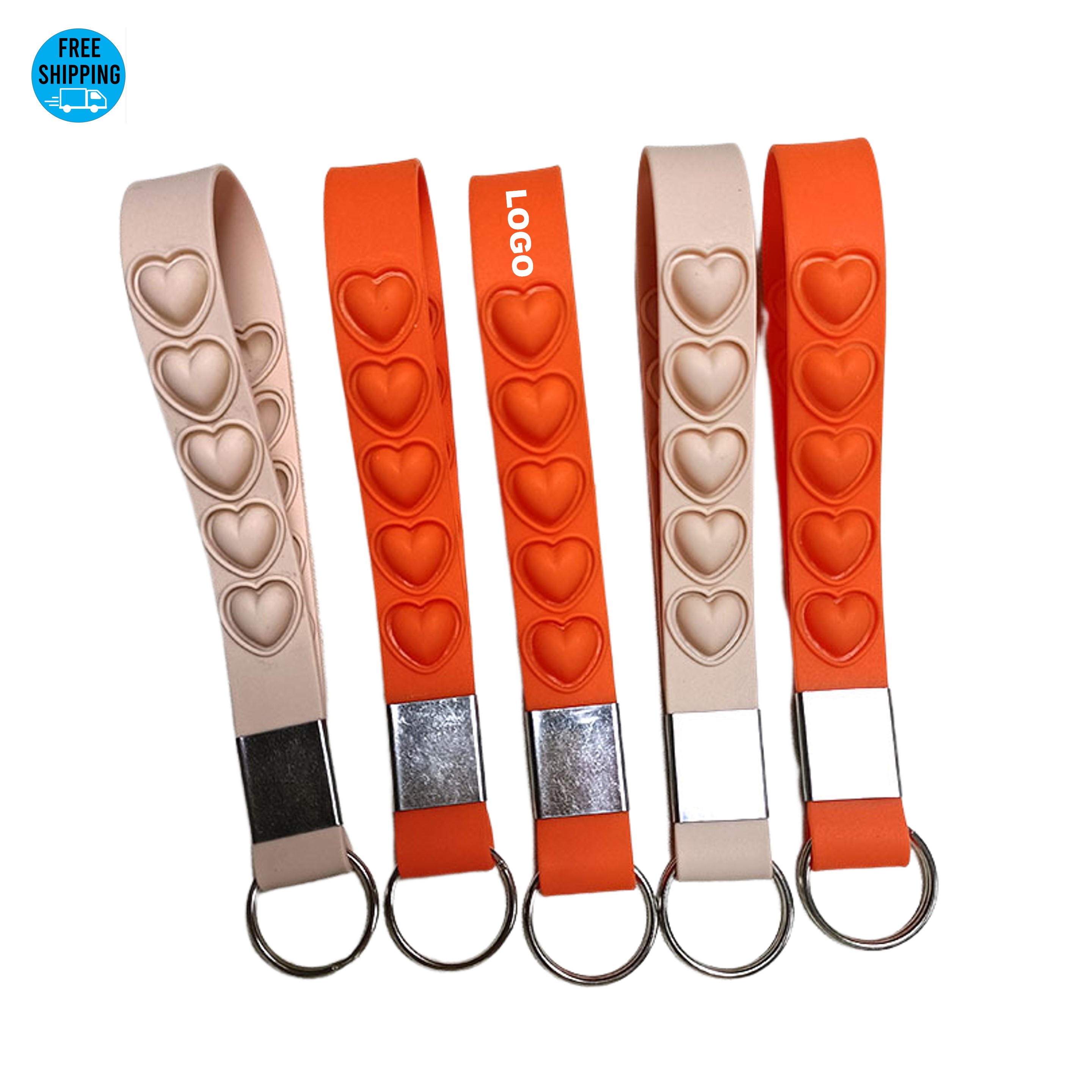 Silicone Push Pop Reliever Keychain 1