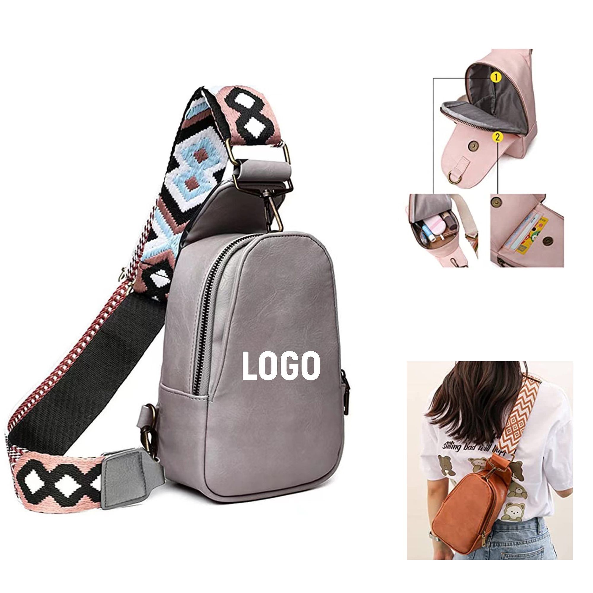 PU Leather Sling Belt Bag 4