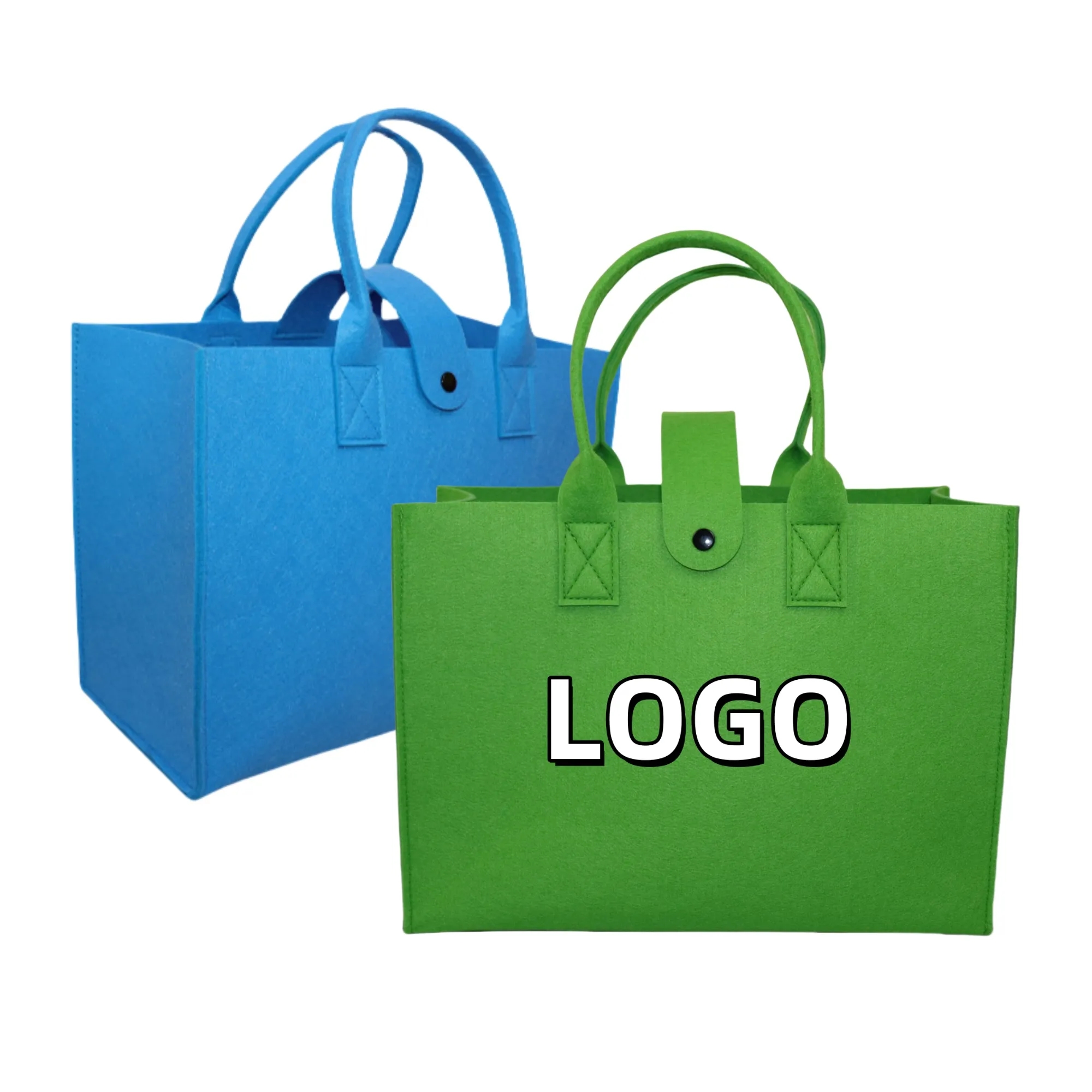 Eco-Friendly Felt Large Capacity Tote Bag, custom tote bag with logo imprint 2