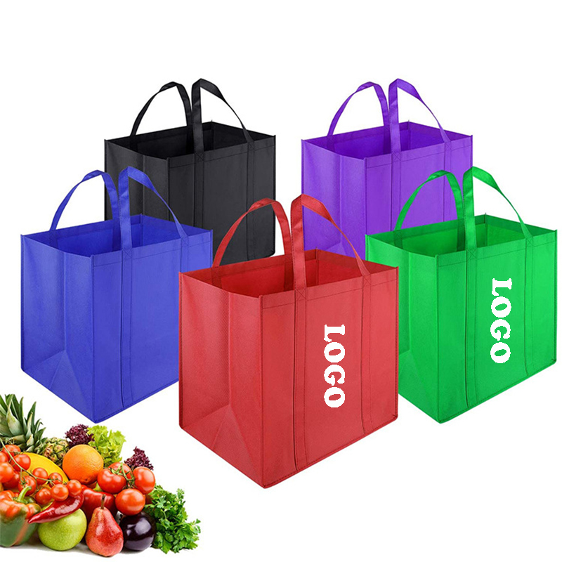 Large Non Woven Reusable Tote Bags for Grocery Shopping 2