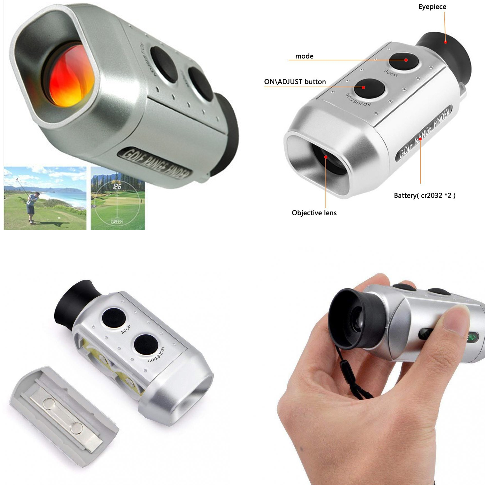 Portable Golf Monocular Range Finder 7X Tester Scope Kit 1