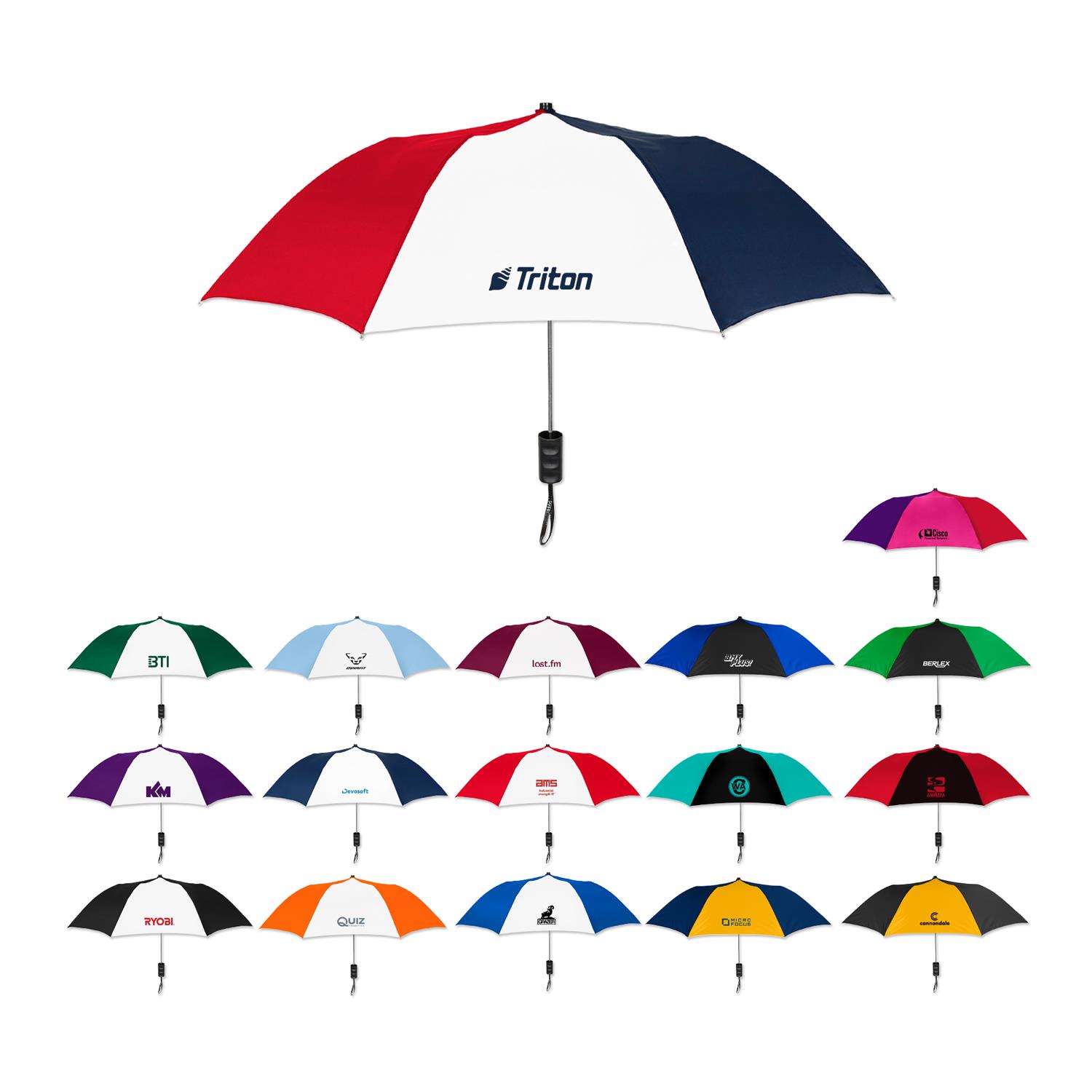 Elite Compact Folding Umbrella - 2 Color Panels