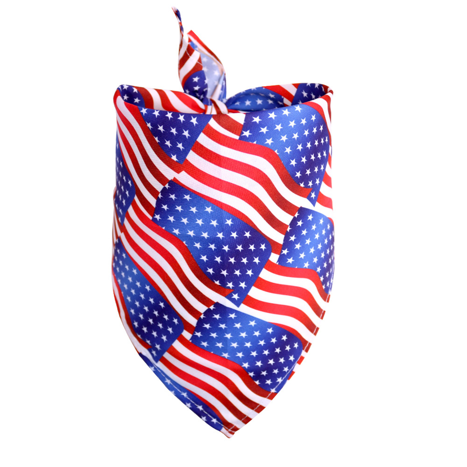Polyester Patriotic Triangle Dog Bandana 10