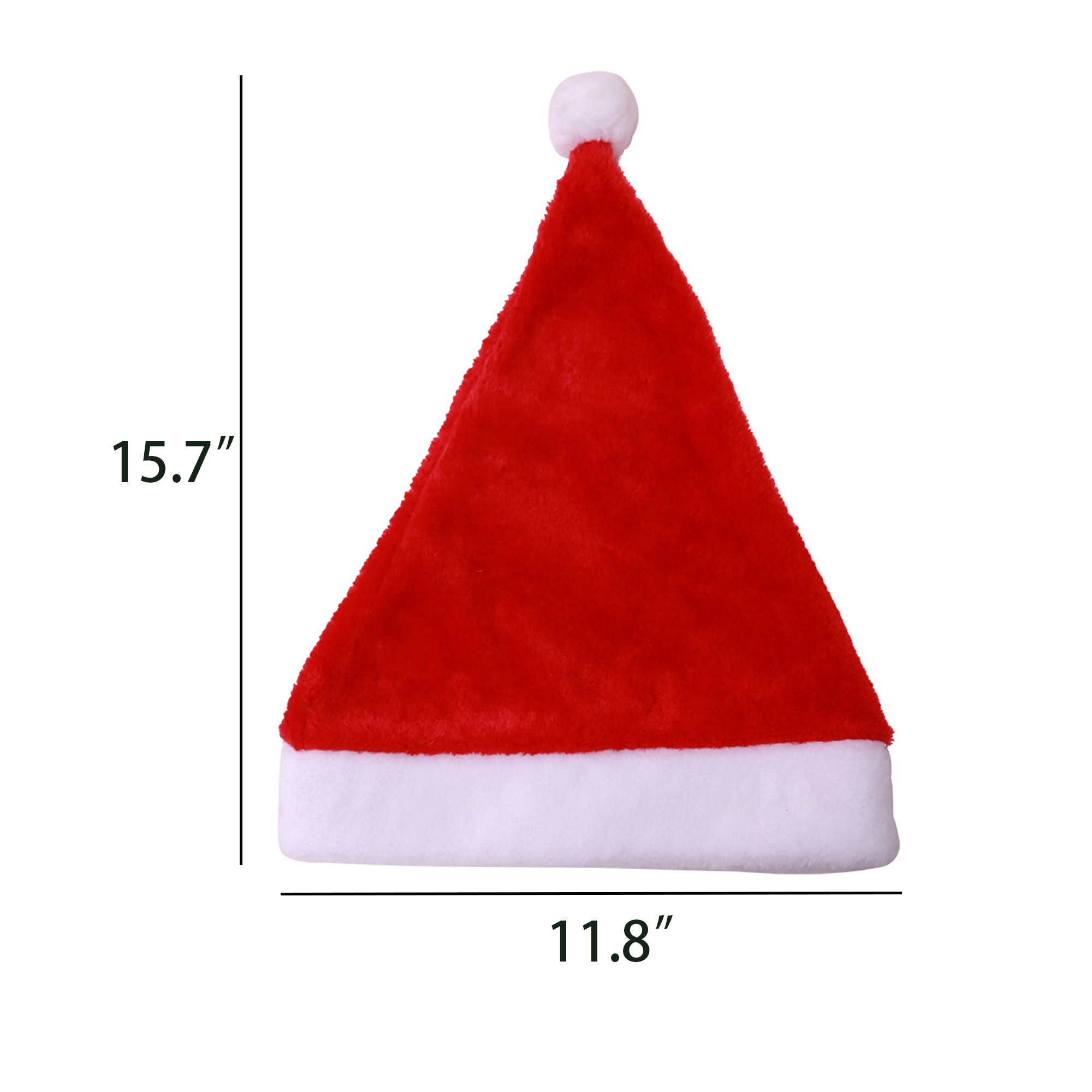 Deluxe Plush Xmas Party Hat 4