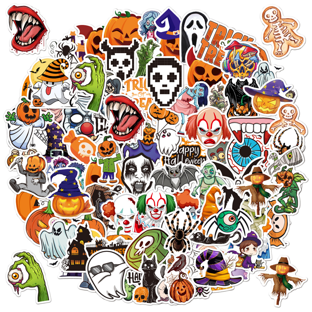 100PCS Vinyl Waterproof Halloween Stickers In Stock 2