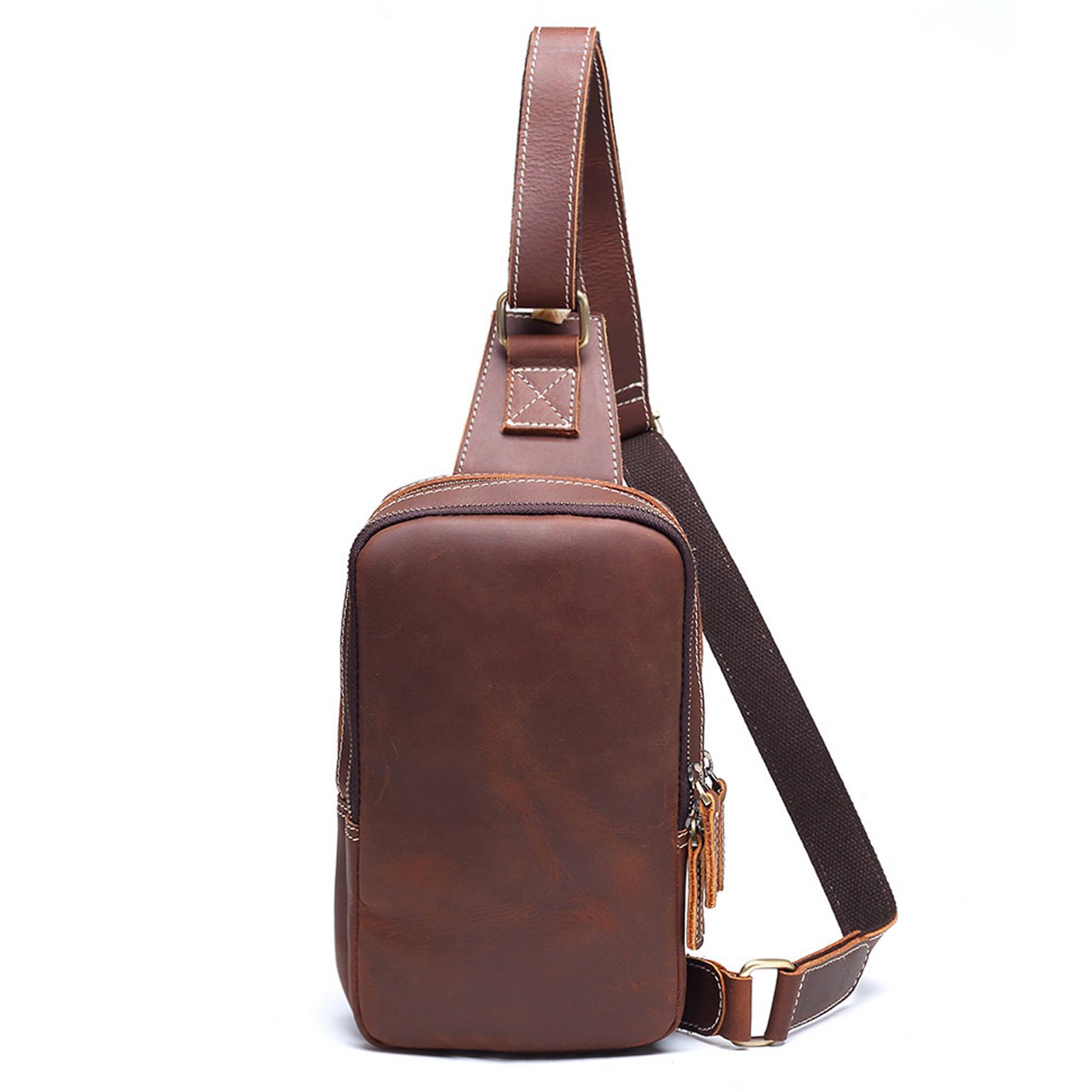Genuine Leather Sling Bag for Men Crossbody 4