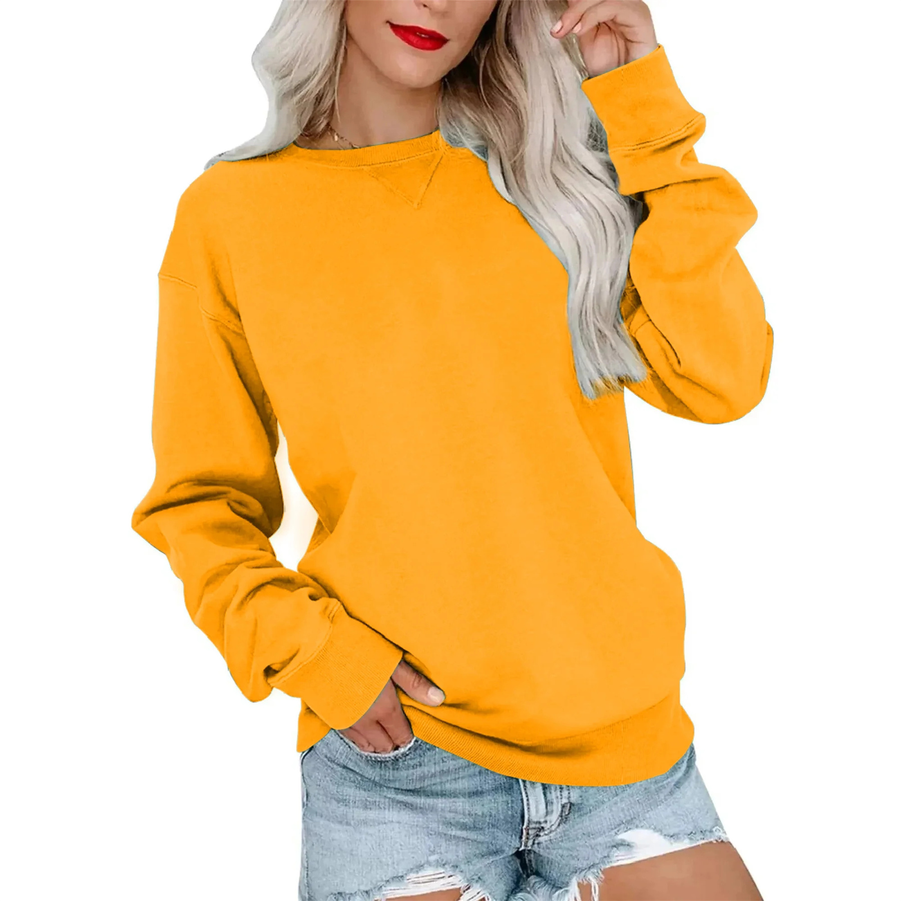 Casual Long SleeveSweatshirt for Women, custom hoodie or sweatshirt with logo imprint 16