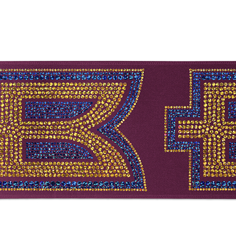 4" Badge Satin Ribbon - 100yd Roll - Sparkle 12