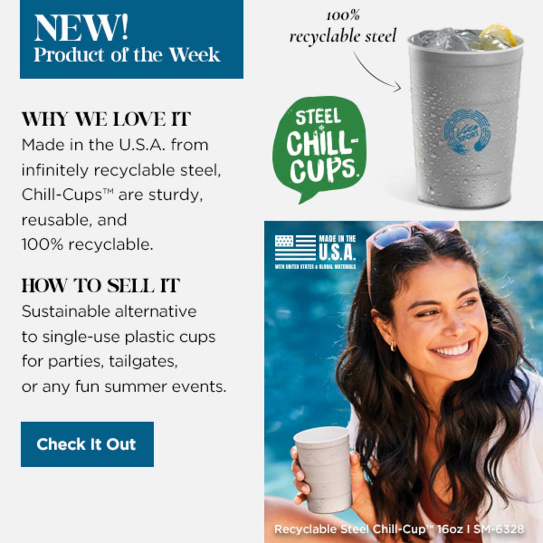 Recyclable Steel Chill-Cups™ 16oz 5