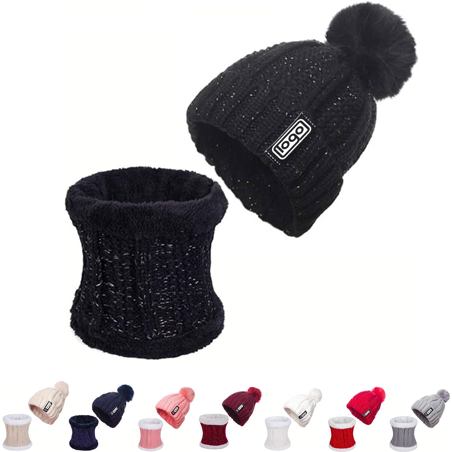 Warm Knit Hat and Scarf Set 7