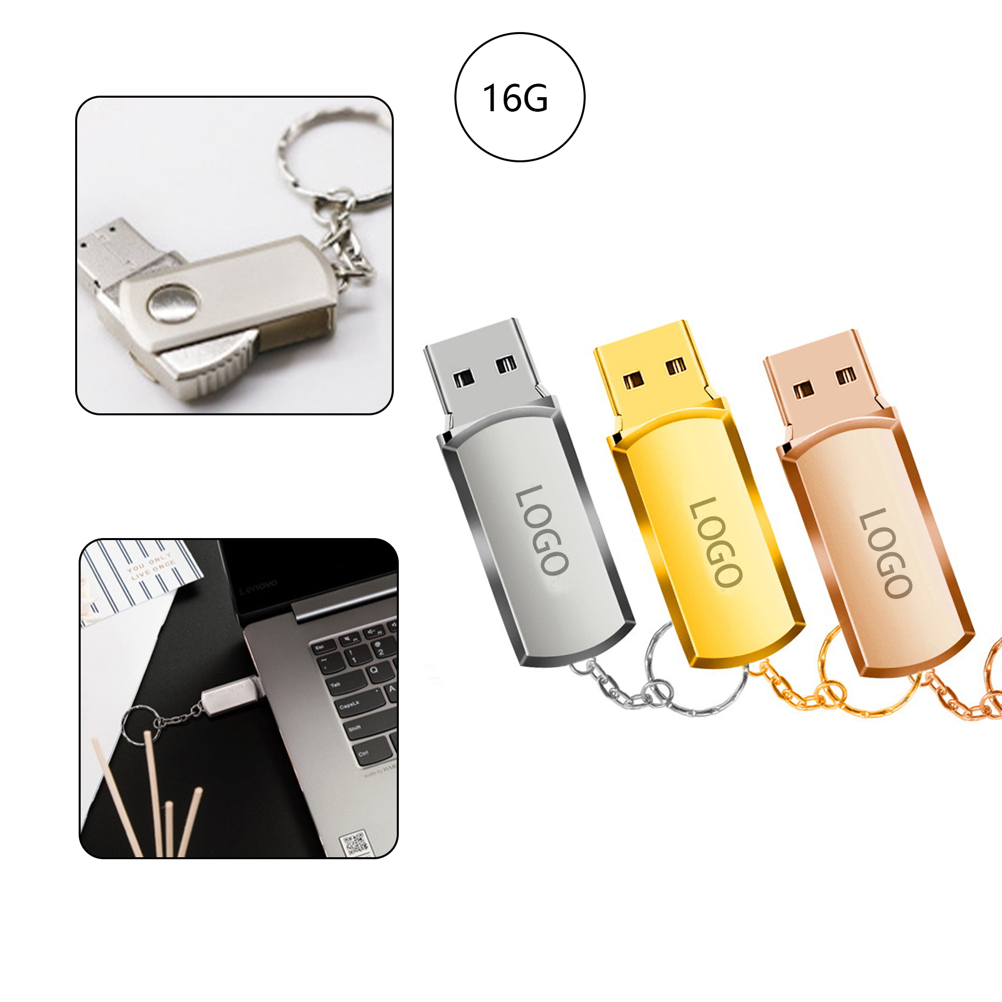 MOQ:20pcs Promotional USB Drive Keychain 1