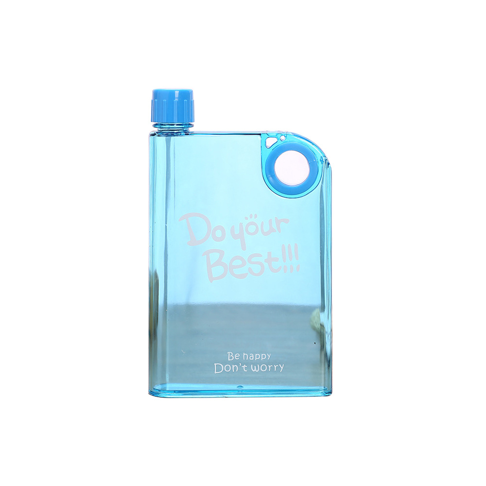 14 OZ A5 Flat Portable Clear Notebook Water Bottle 3