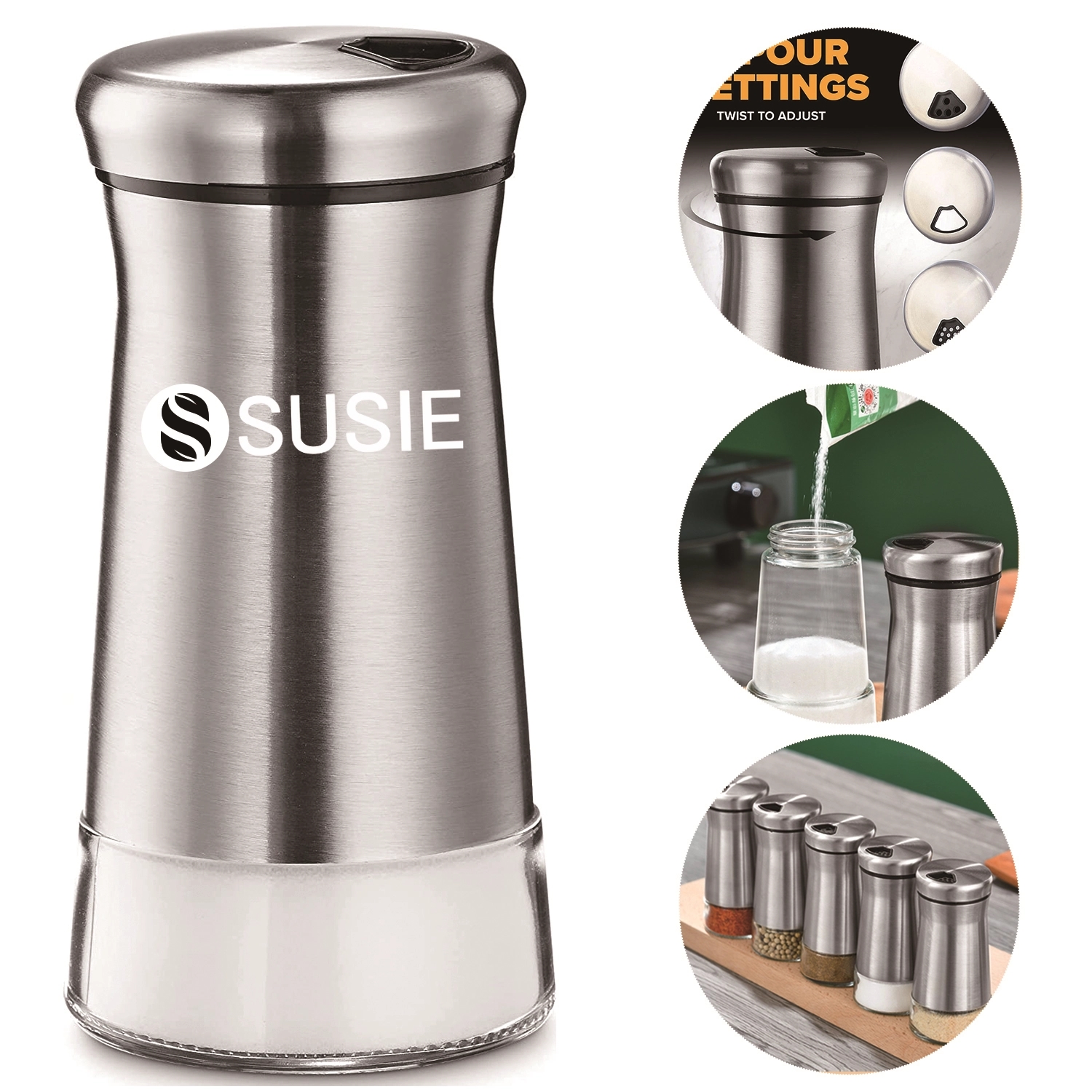 Stainless Steel Salt Shaker 1