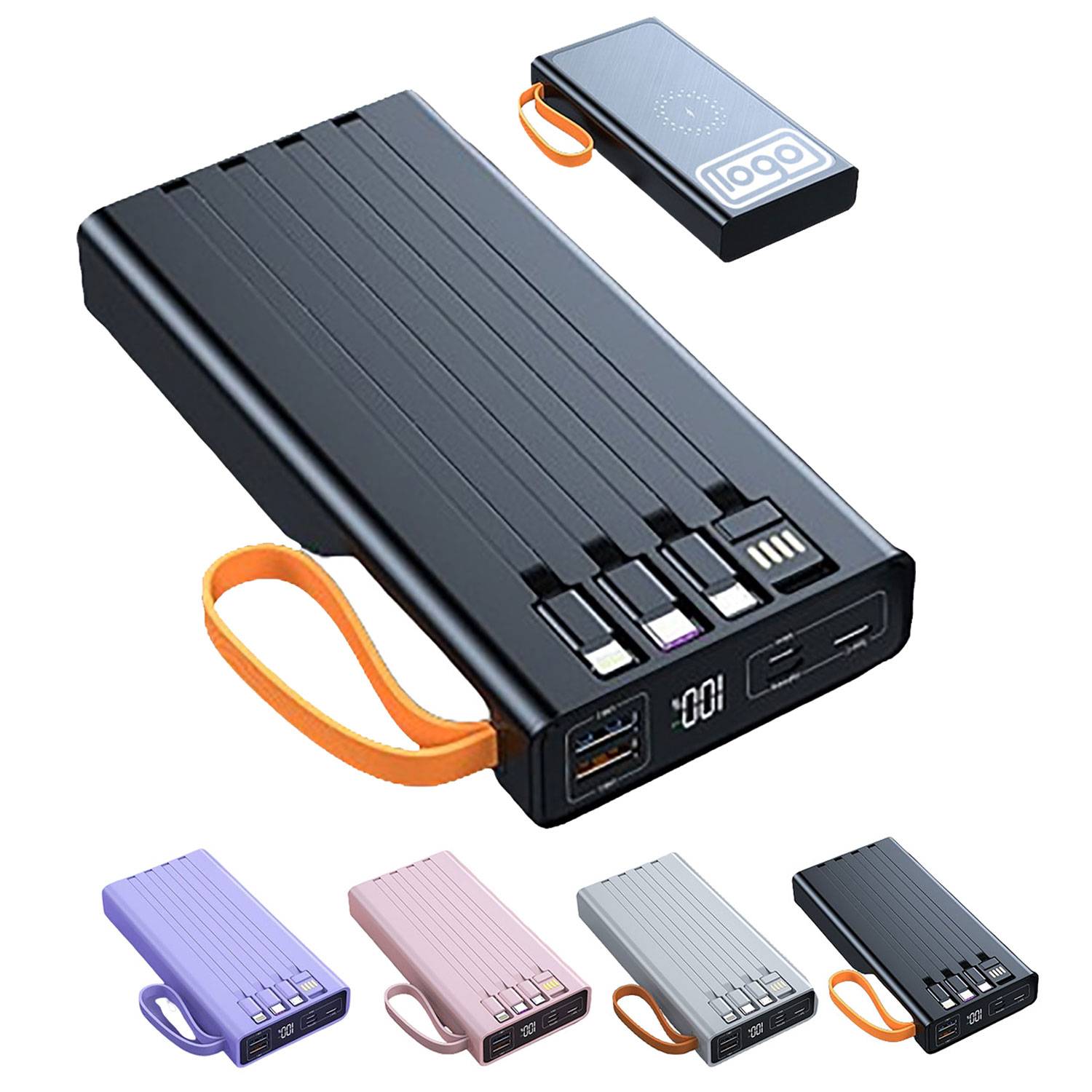 10000Mah Charger Power Bank W/ Light 5