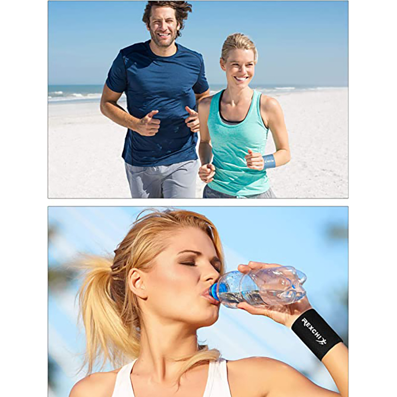 160gms Polyester Nylon Full Cooling Sports Wristband 14