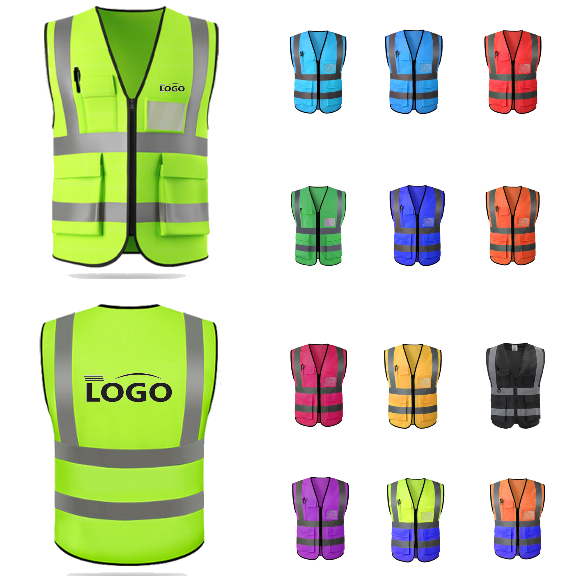 MOQ 10 Reflective Vest Safety Workwear 3