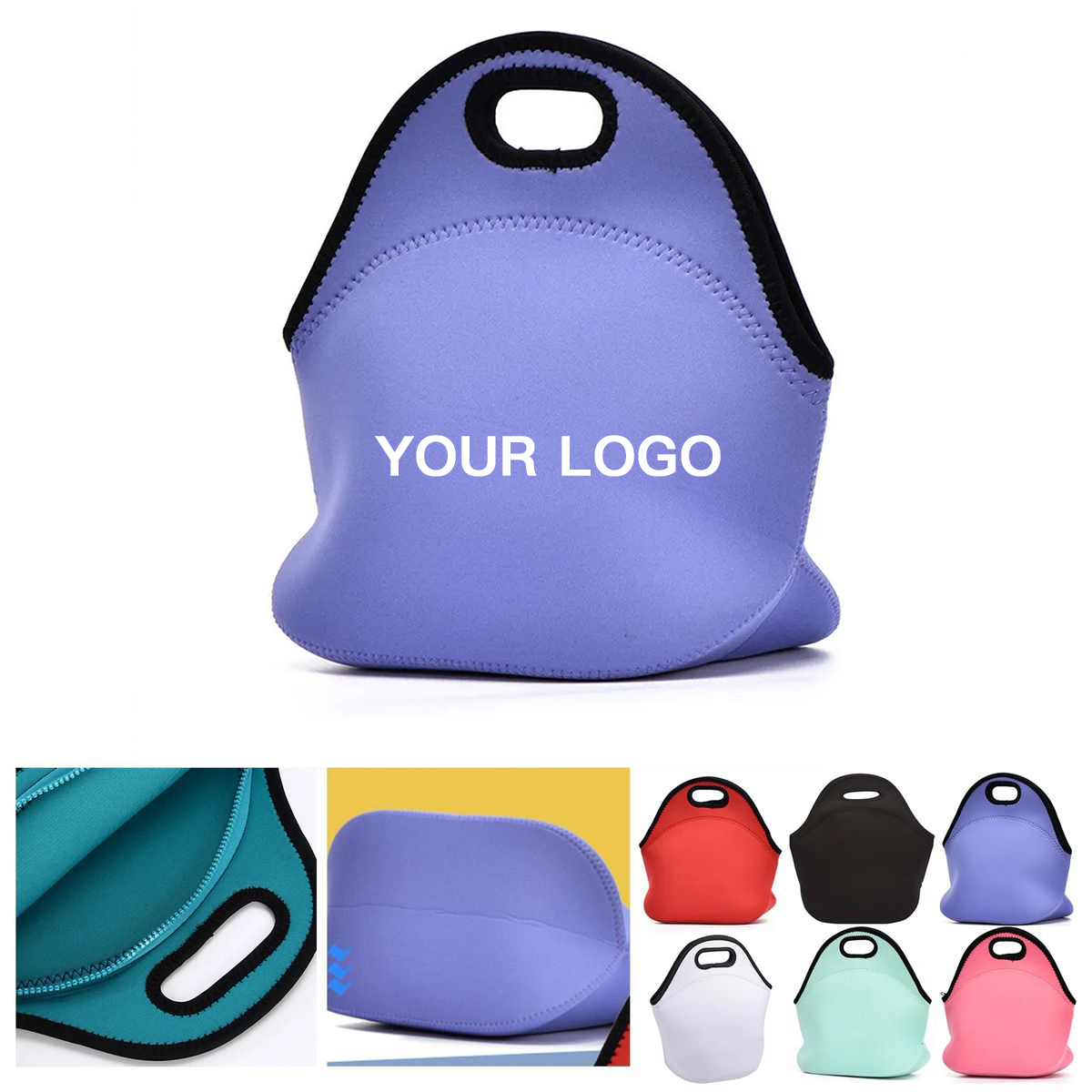 Thermal Neoprene Lunch Bag with Soft Handles 1