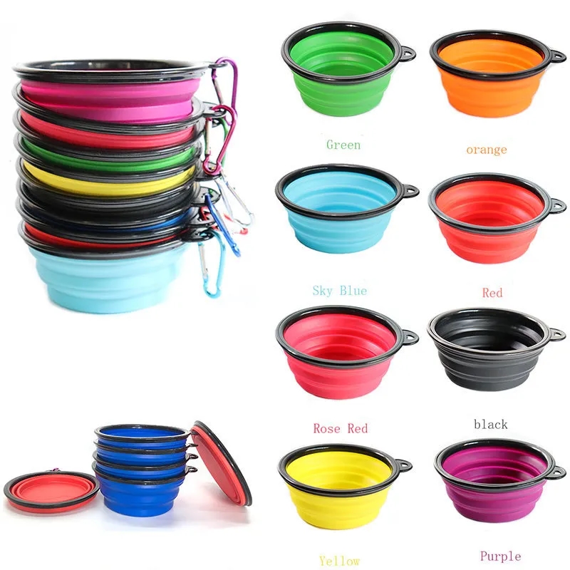 Silicone Pet Bowl with Carabiner 2