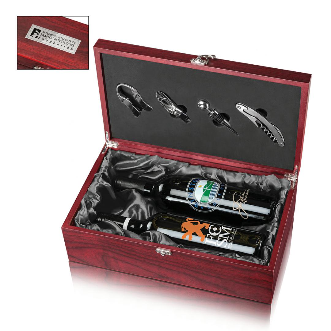 Cobourg Wine Box - Black Satin 4
