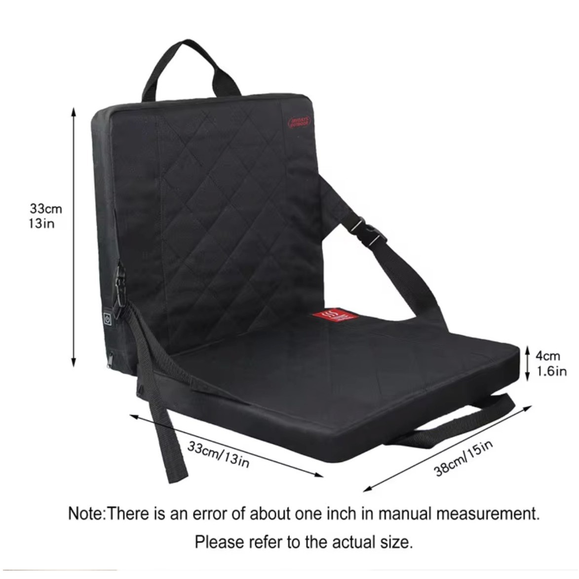 Adjustable Foldable Heated Stadium Seats Cushion with Zipper 2
