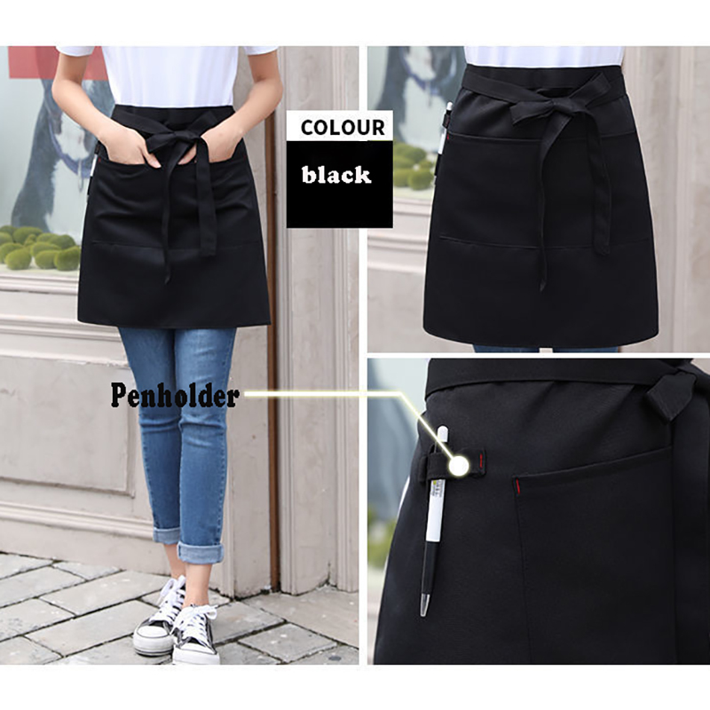 Unisex Adult Waist Apron W/ 2 pocket for Restaurant Cafe 6