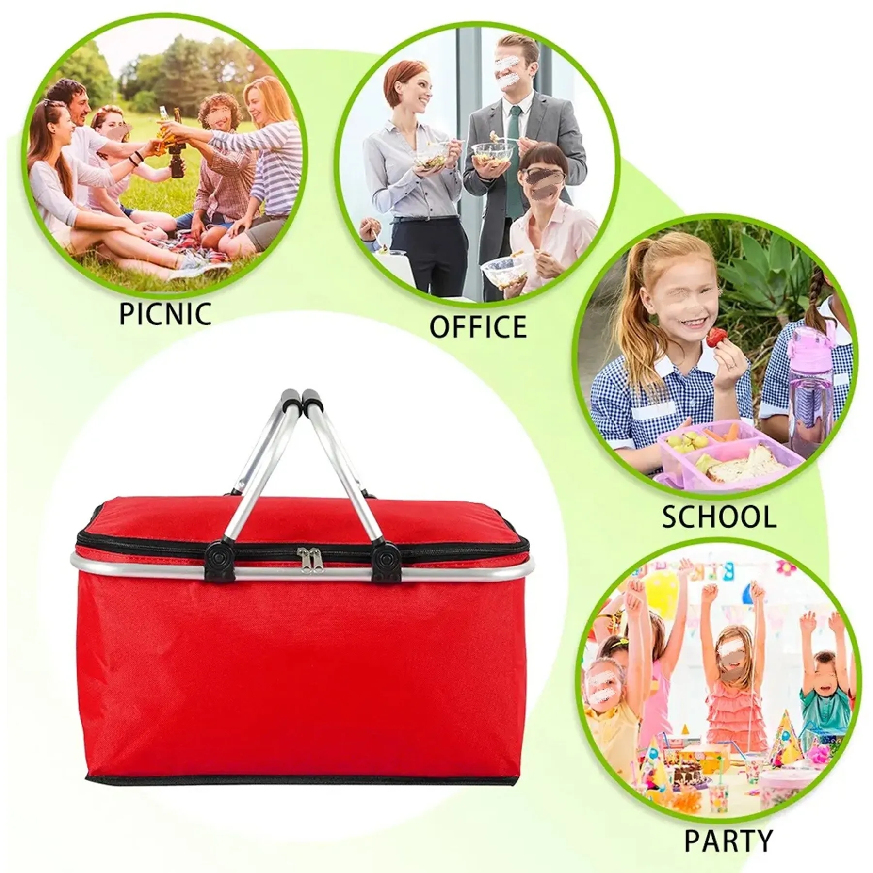 Muti-function Large Foldable Storage Cooler Insulated Bag 3