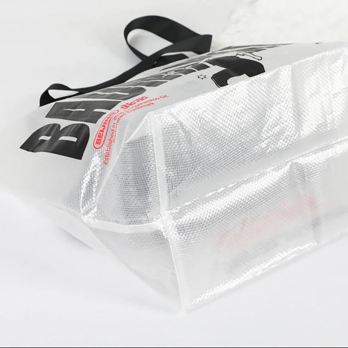 Customizable Reusable Grocery Shopping Woven Plastic Bags 5