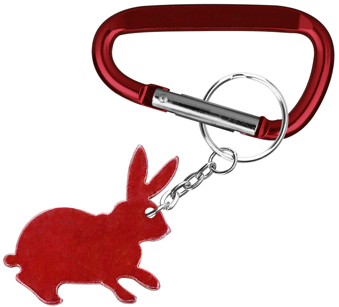 Rabbit Shape Bottle Opener with Key Chain & Carabiner 1