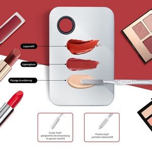Stainless Steel Makeup Palette With Spatula Tool 6