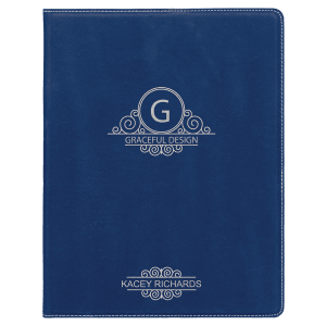 Laserable Leatherette Small Portfolio With Notepad 4