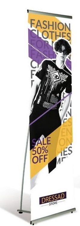 32"w x 79"h L-Banner Display - Fabric Only 1