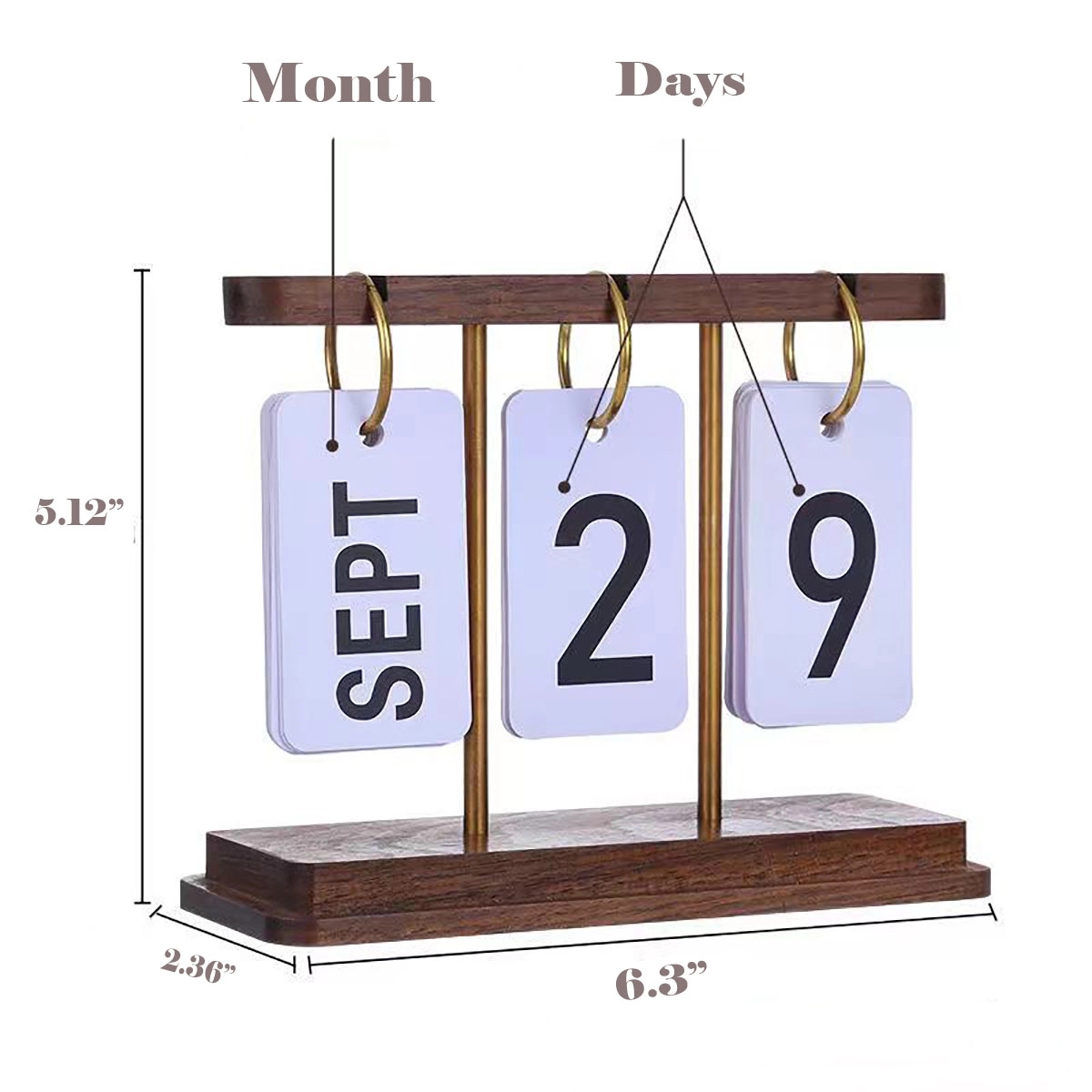 Desk Daily Flip Calendar Perpetual 2