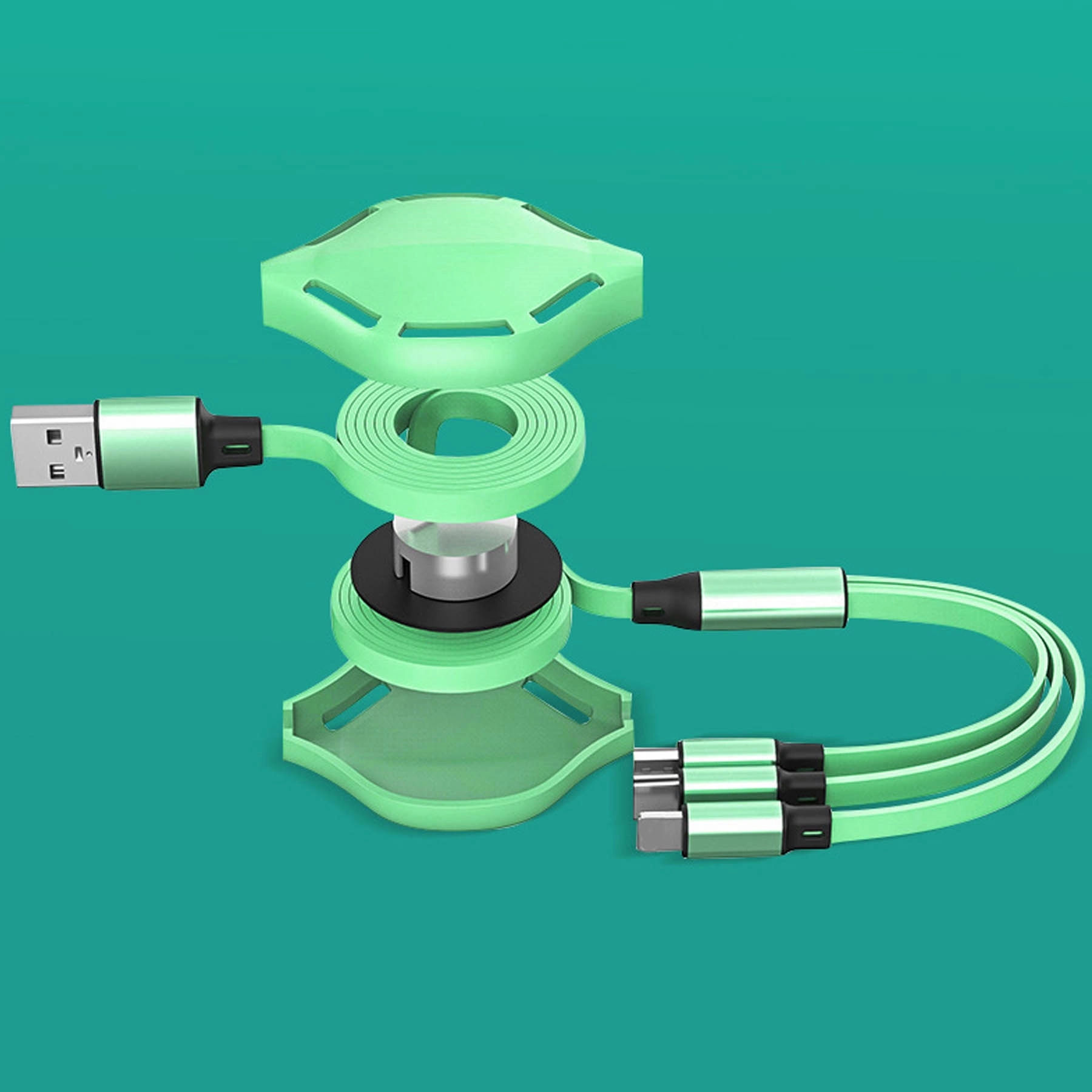 Multi USB Charging Cable Retractable 3in1 Universal Charger 2