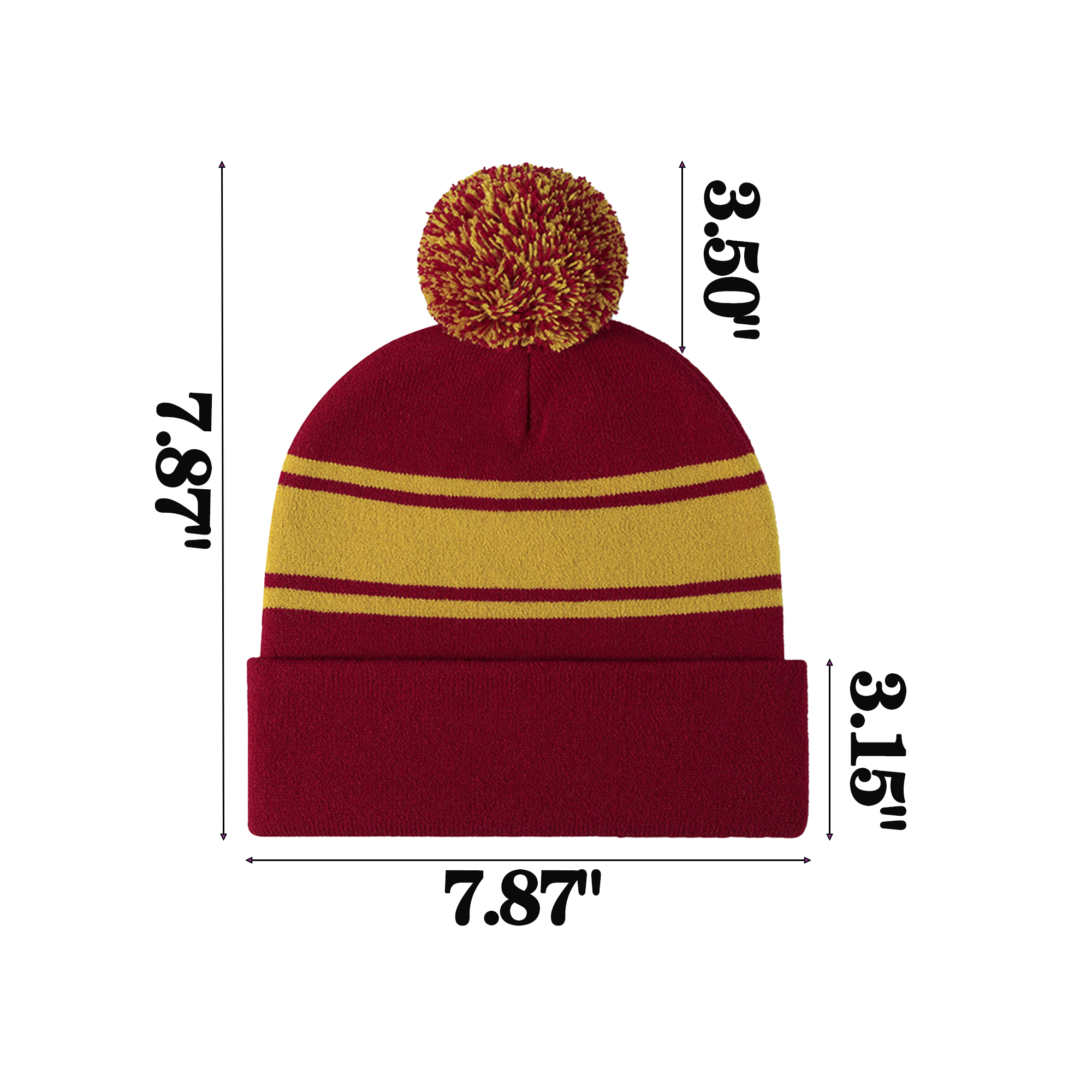 Winter Pom Knitted Hat Cap 1
