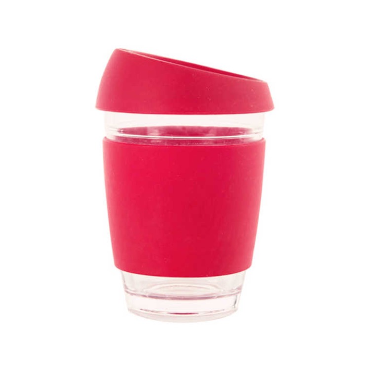Reusable Glass Coffee Mug Travel Cup with Spill Proof Lid 7