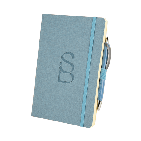 Crosshatch PU Notebook With Pen 36