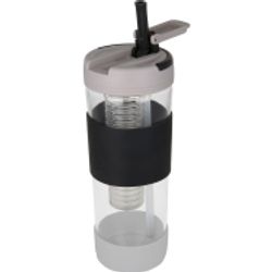 Fusion - 24oz Glass Bottle with Built-In Fruit Infuser and No-Slip Silicone Sleeve