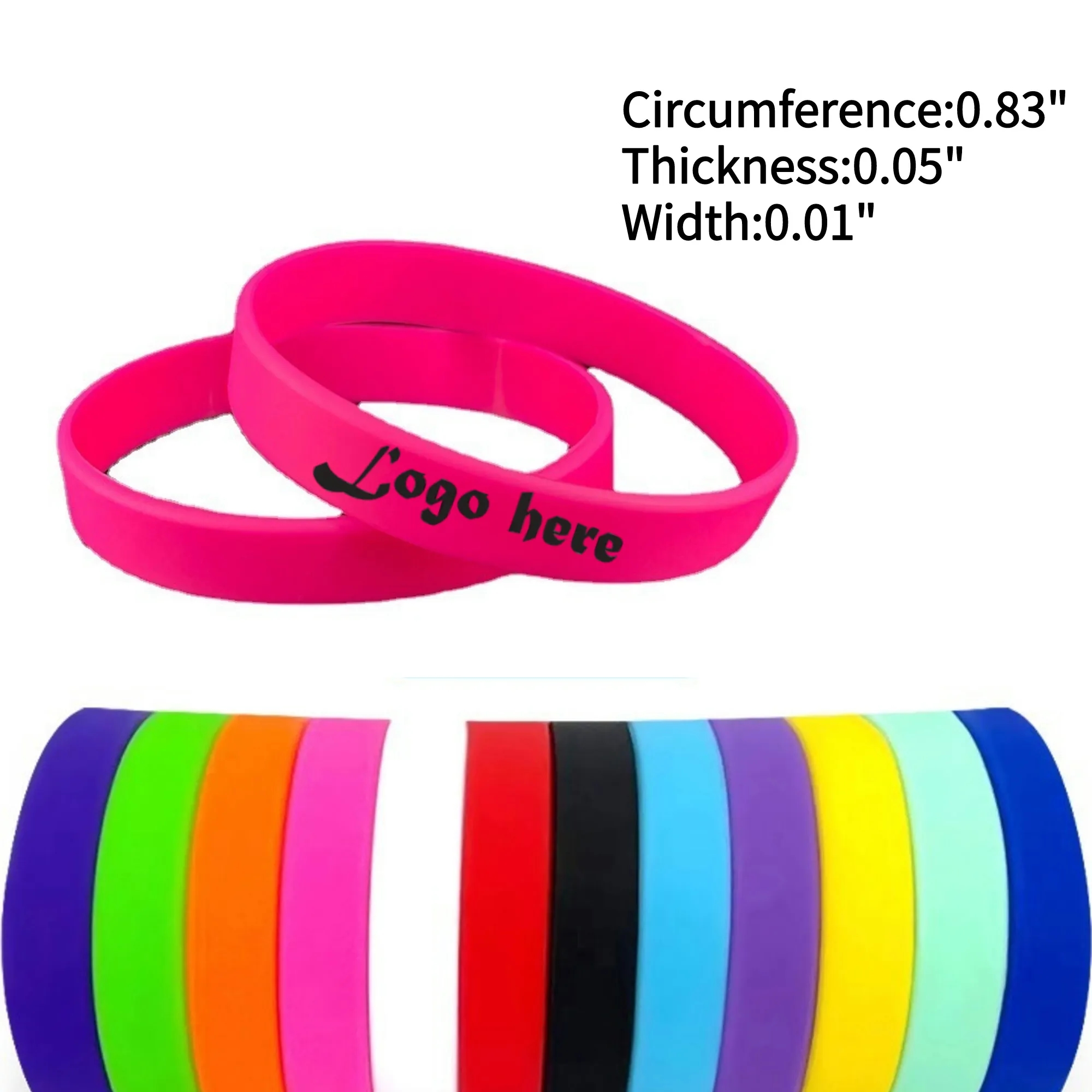 1/2" Width Silicone Wristband 2